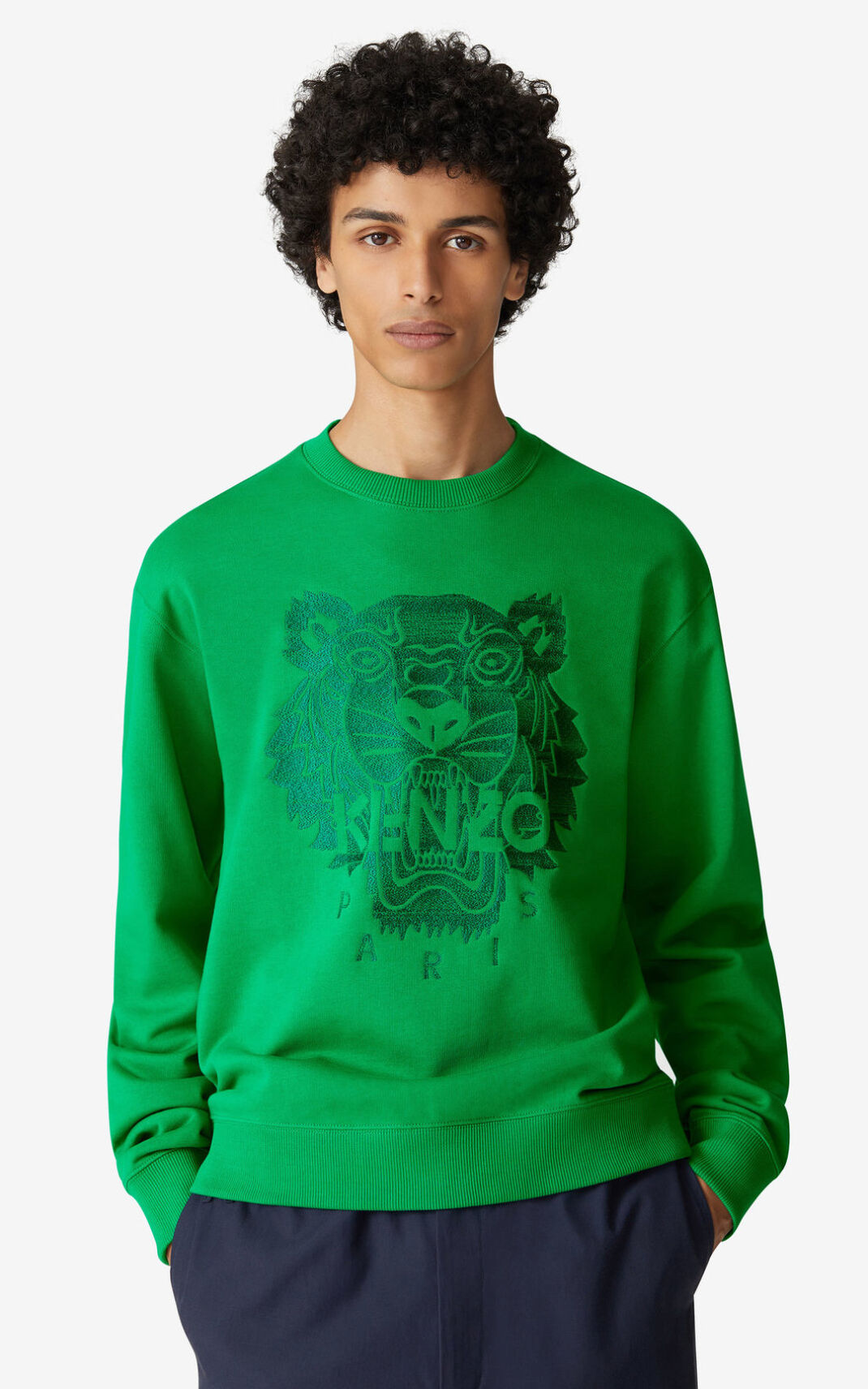 Sweat Kenzo Tiger Homme Vert | SDVK-37419